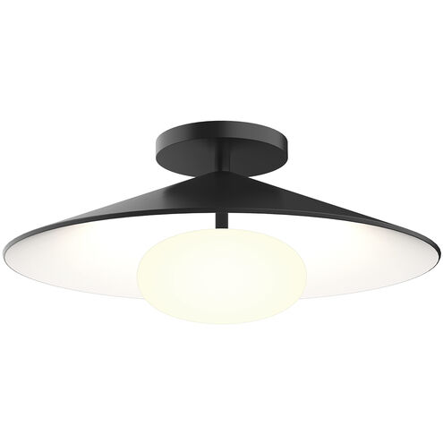 Cruz LED 15 inch Black and White Flush Mount Ceiling Light