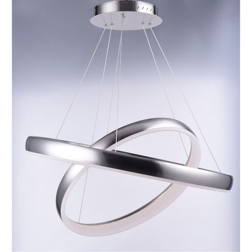 Innertube LED 31.5 inch Satin Nickel Multi-Light Pendant Ceiling Light