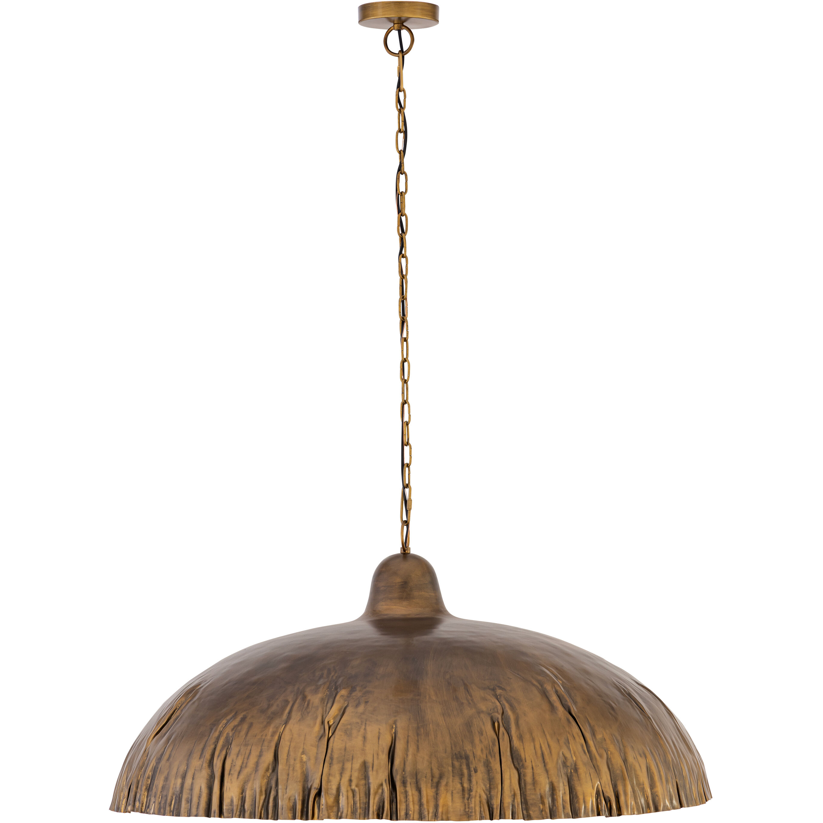 Zinnia 1 Light 36 inch Antique Brass Pendant Ceiling Light