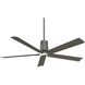 Clean 60 inch Grey Iron/Brushed Nickel with Grey Iron Blades Ceiling Fan