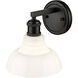 Carver 1 Light 8.75 inch Matte Black Bath Vanity Light Wall Light