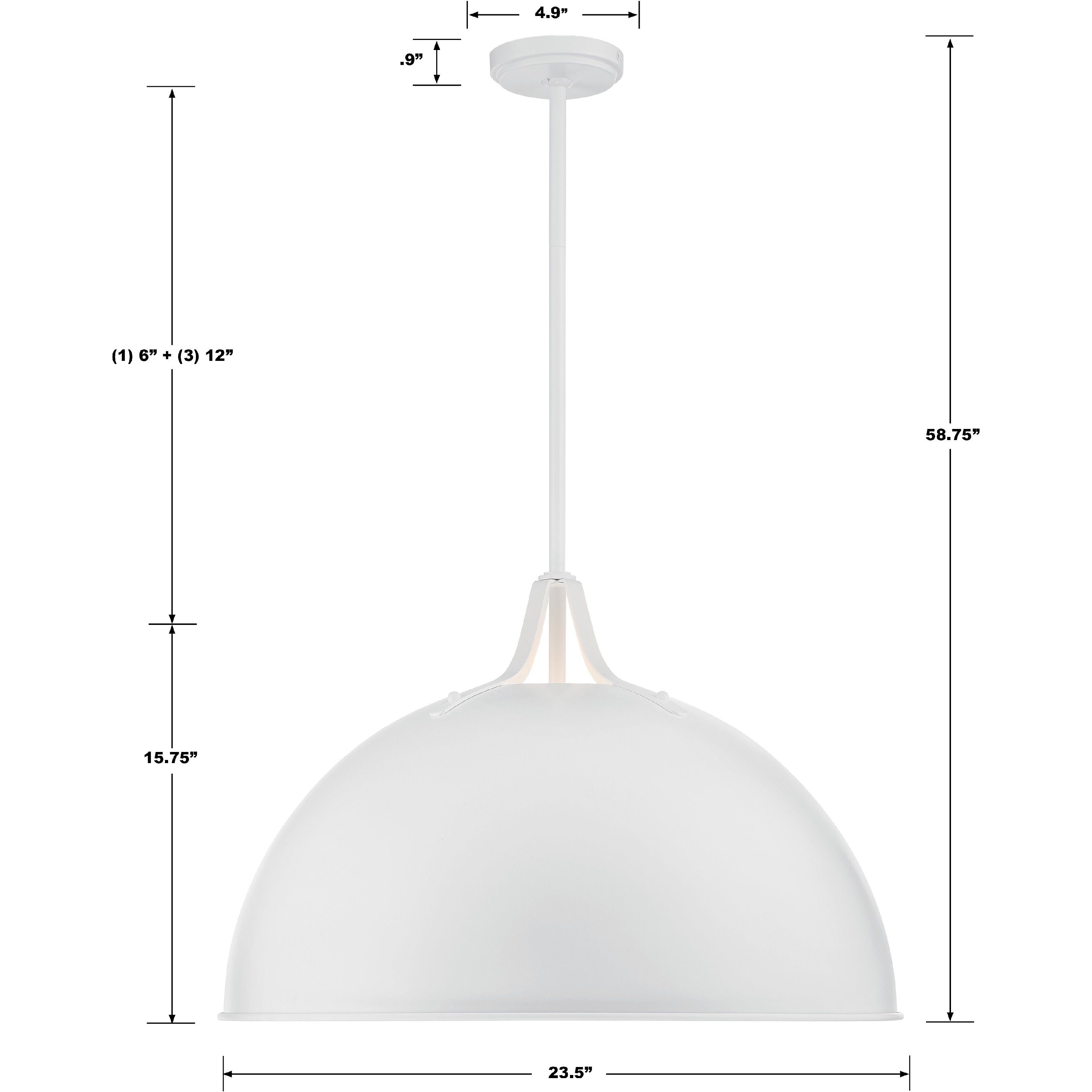 Soto Pendant Ceiling Light in White