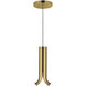 Husk LED 2 inch Metallic Brass Pendant Ceiling Light