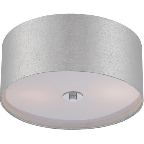 Silvain 2 Light 14 inch Chrome Flush Mount Ceiling Light