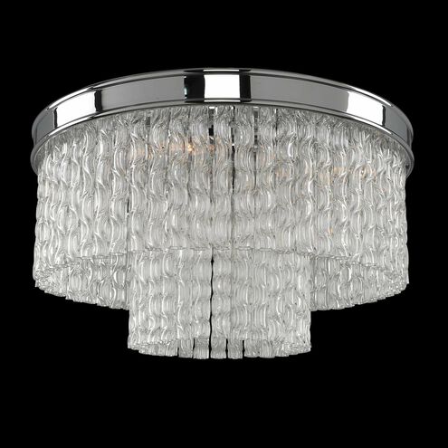 Savena 5 Light 18 inch Chrome Flush Mount Ceiling Light