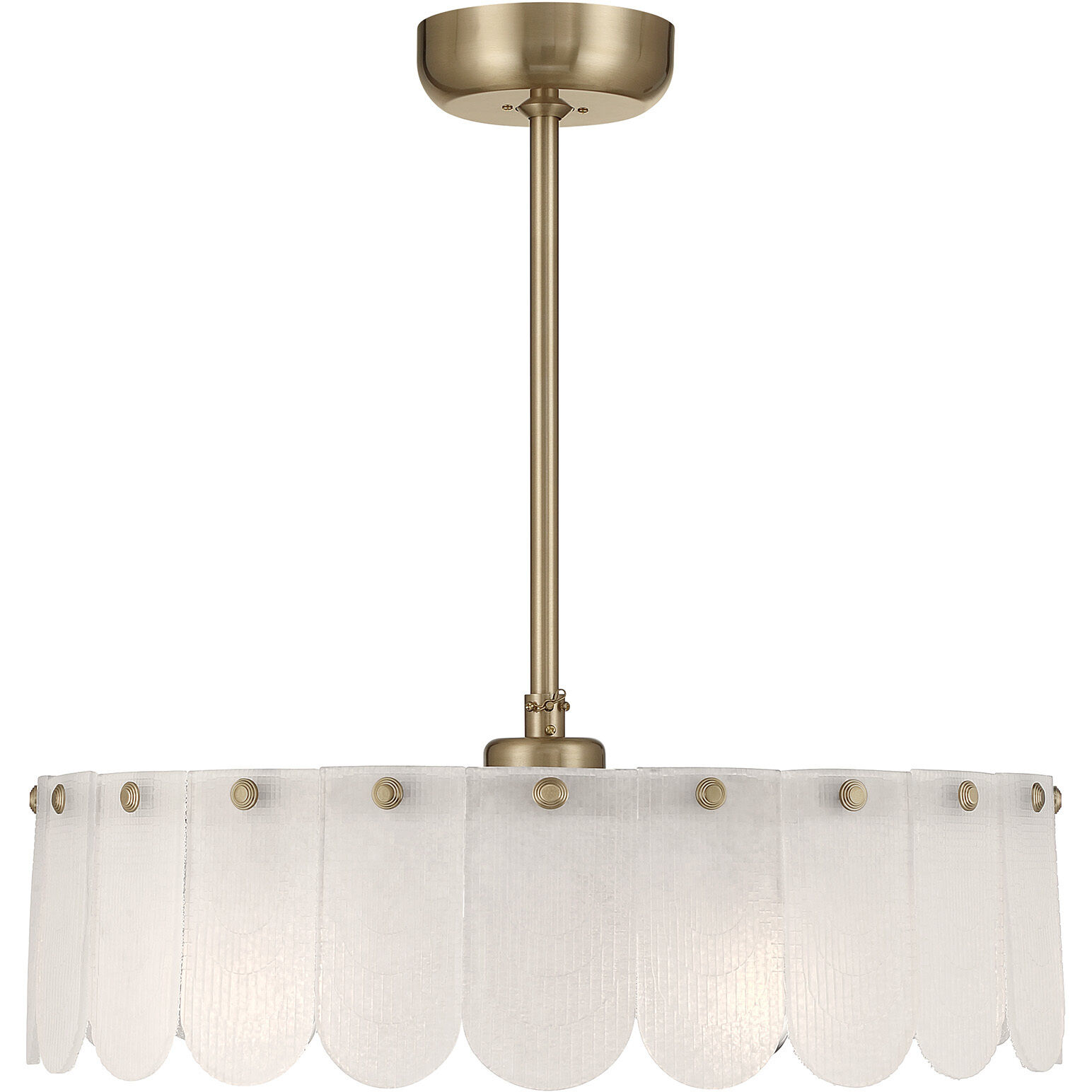 Ashton 14 inch Noble Brass with Gold Blades Fan D'Lier