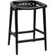 Ronald 28 inch Charcoal Black Counter Stool