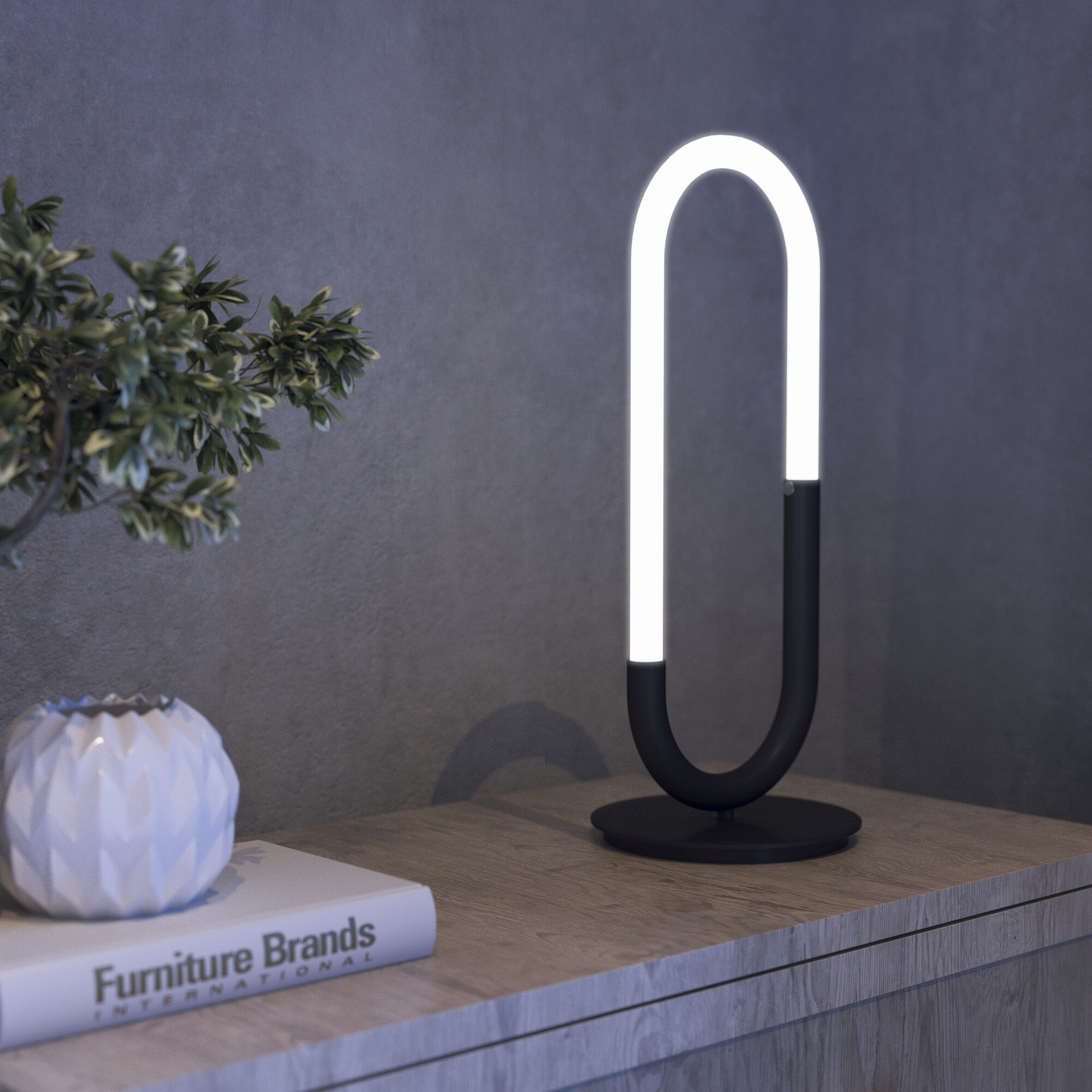 Huron 22.38 inch 11.00 watt Black Table Lamp Portable Light