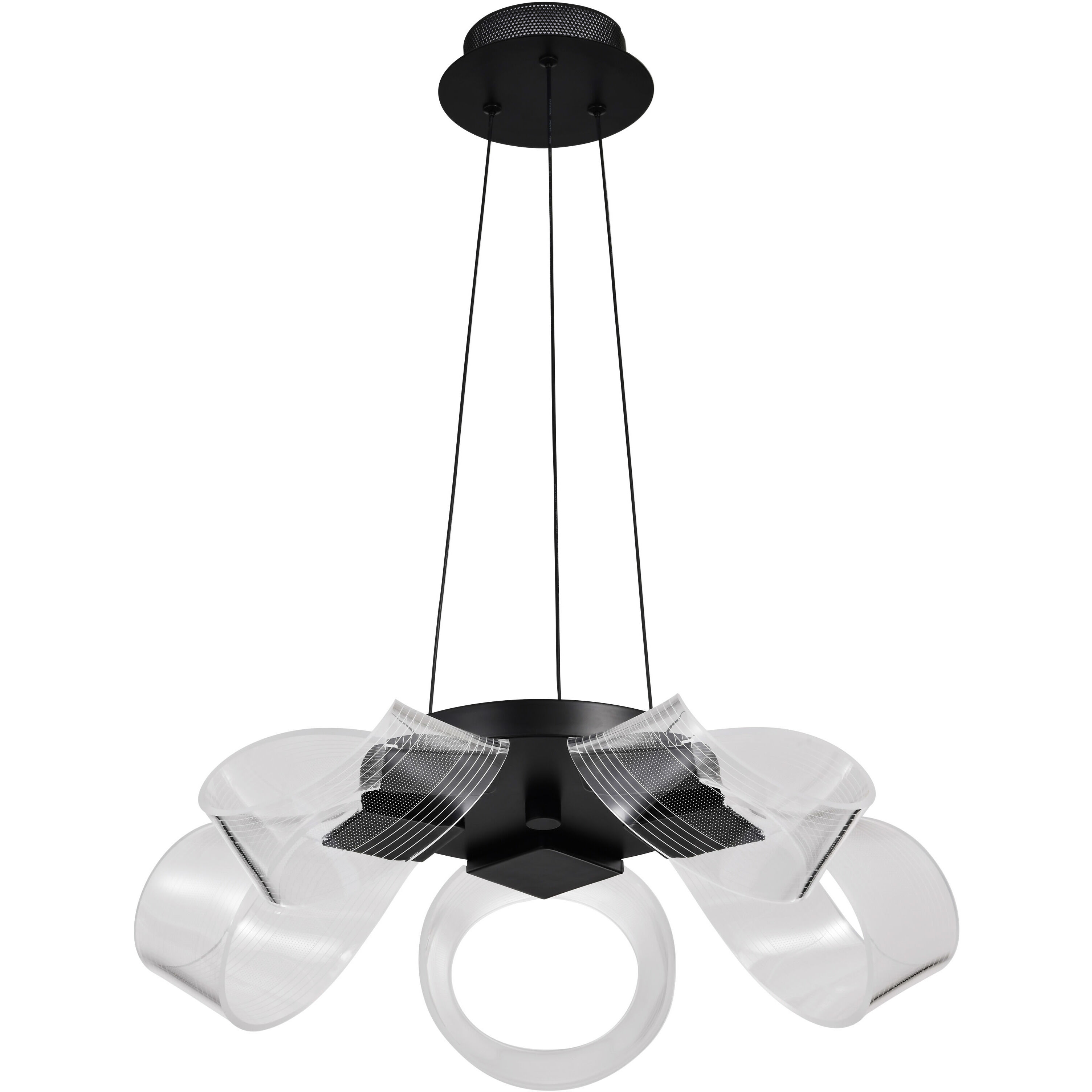 Barnett LED 20.88 inch Matte Black Chandelier Ceiling Light