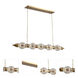 Avra Linear Pendant Ceiling Light in Aged Brass
