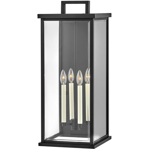 Estate Series Weymouth Outdoor Wall Mount Lantern in Black