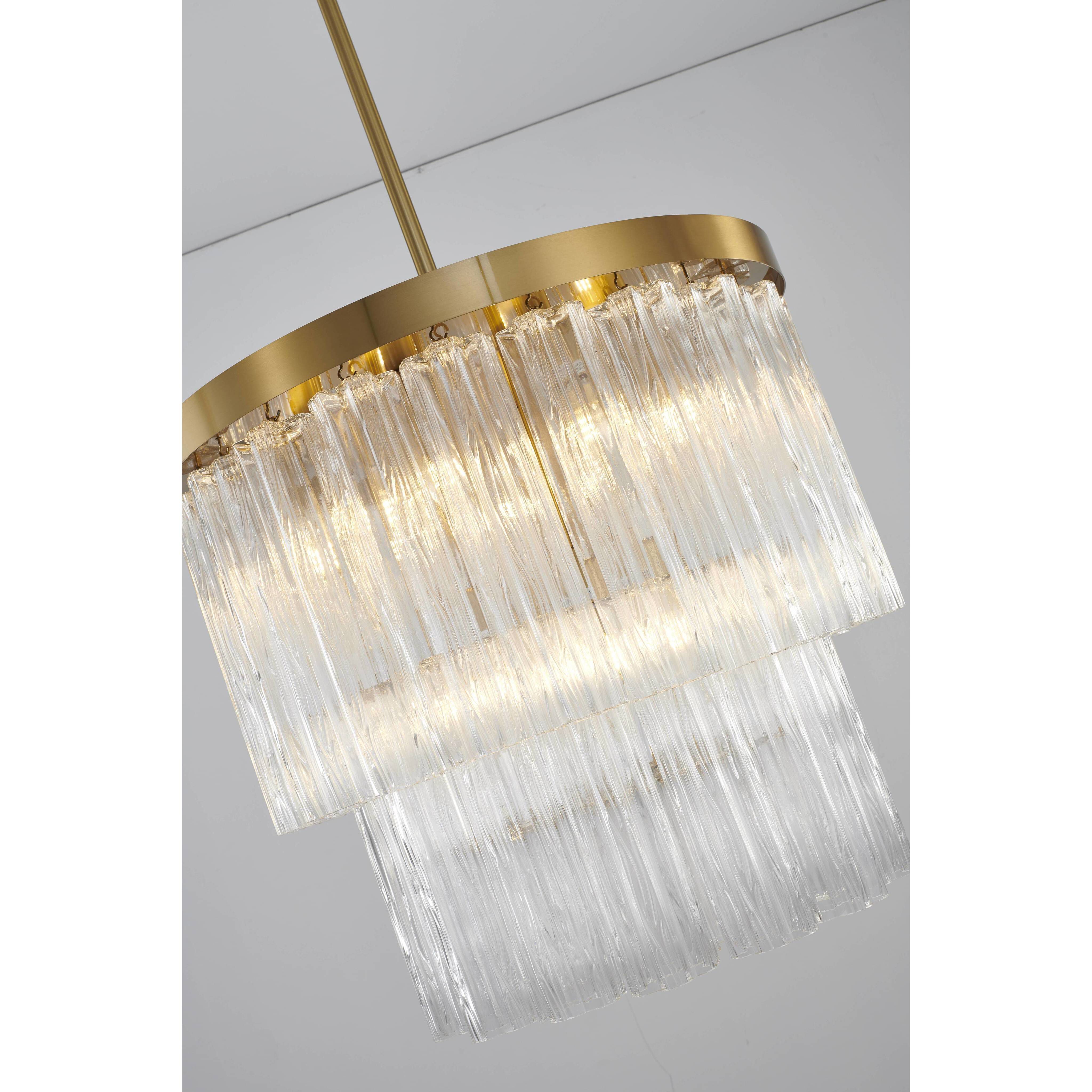 Canada 12 Light 24 inch Satin Brass Chandelier Ceiling Light