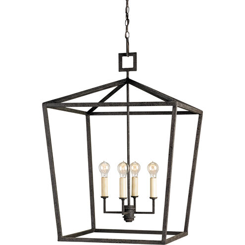 Denison 4 Light 26 inch Molé Black Lantern Pendant Ceiling Light, Large