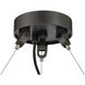 Graham Avenue 3 Light Smoked Iron/Brushed Nickel Semi Flush Ceiling Light