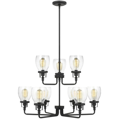 Belton 9 Light 32 inch Midnight Black Chandelier Ceiling Light
