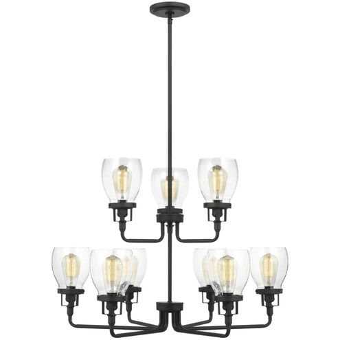 Belton 9 Light 32 inch Midnight Black Chandelier Ceiling Light