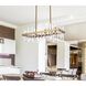Serena 16 Light 30 inch Satin Gold Linear Chandelier Ceiling Light