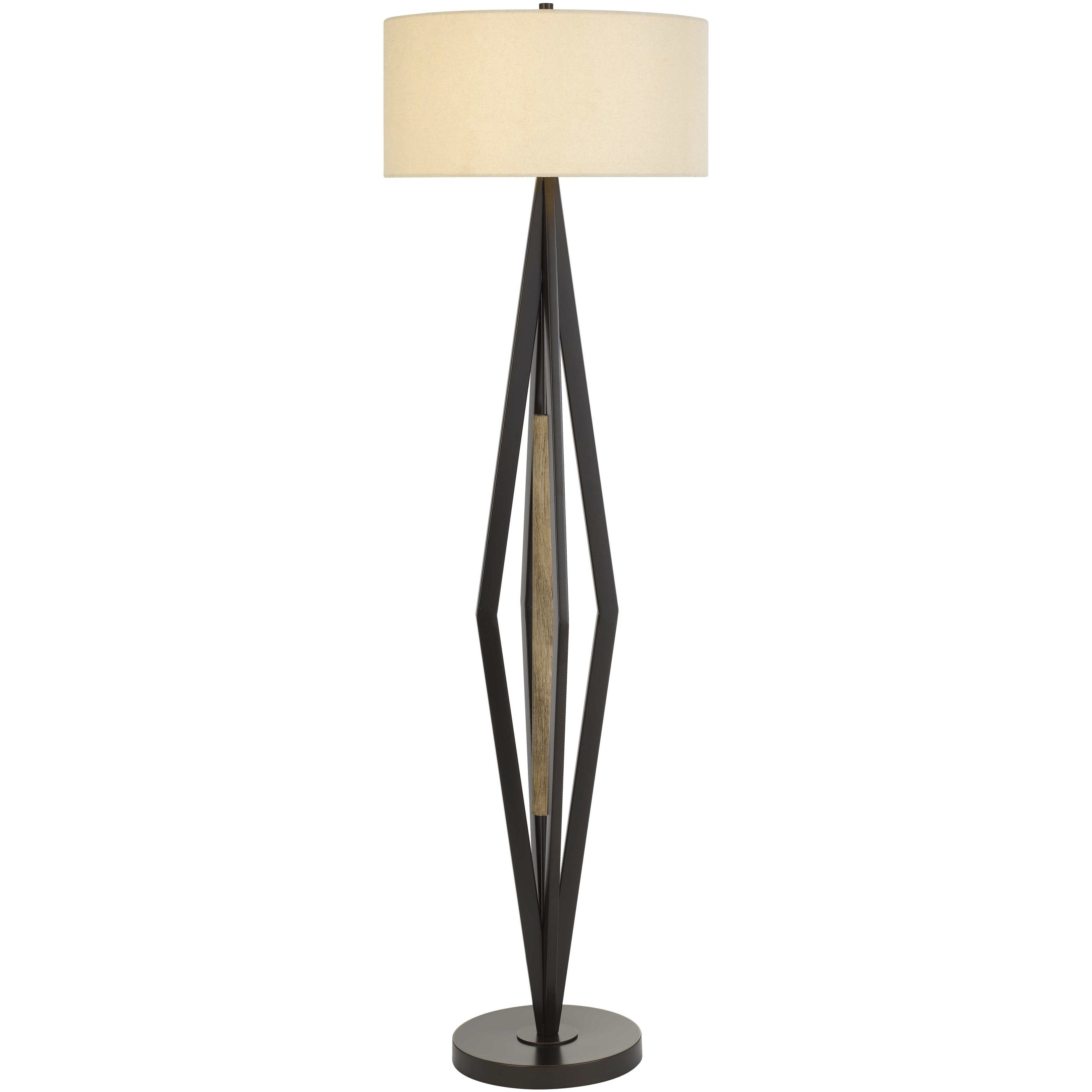 Terrassa 61 inch 150 watt Iron Bronze with Wood Floor Lamp Portable Light