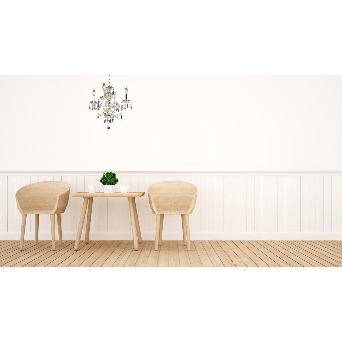 Elle 4 Light 17 inch Gold Pendant Ceiling Light