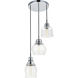 Kenna 3 Light 17.3 inch Chrome Pendant Ceiling Light