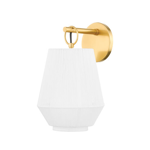 Debi 1 Light 8 inch Aged Brass Wall Sconce Wall Light, Cylinder