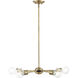 Lansdale 5 Light 19 inch Antique Brass with Bronze Accents Chandelier Ceiling Light