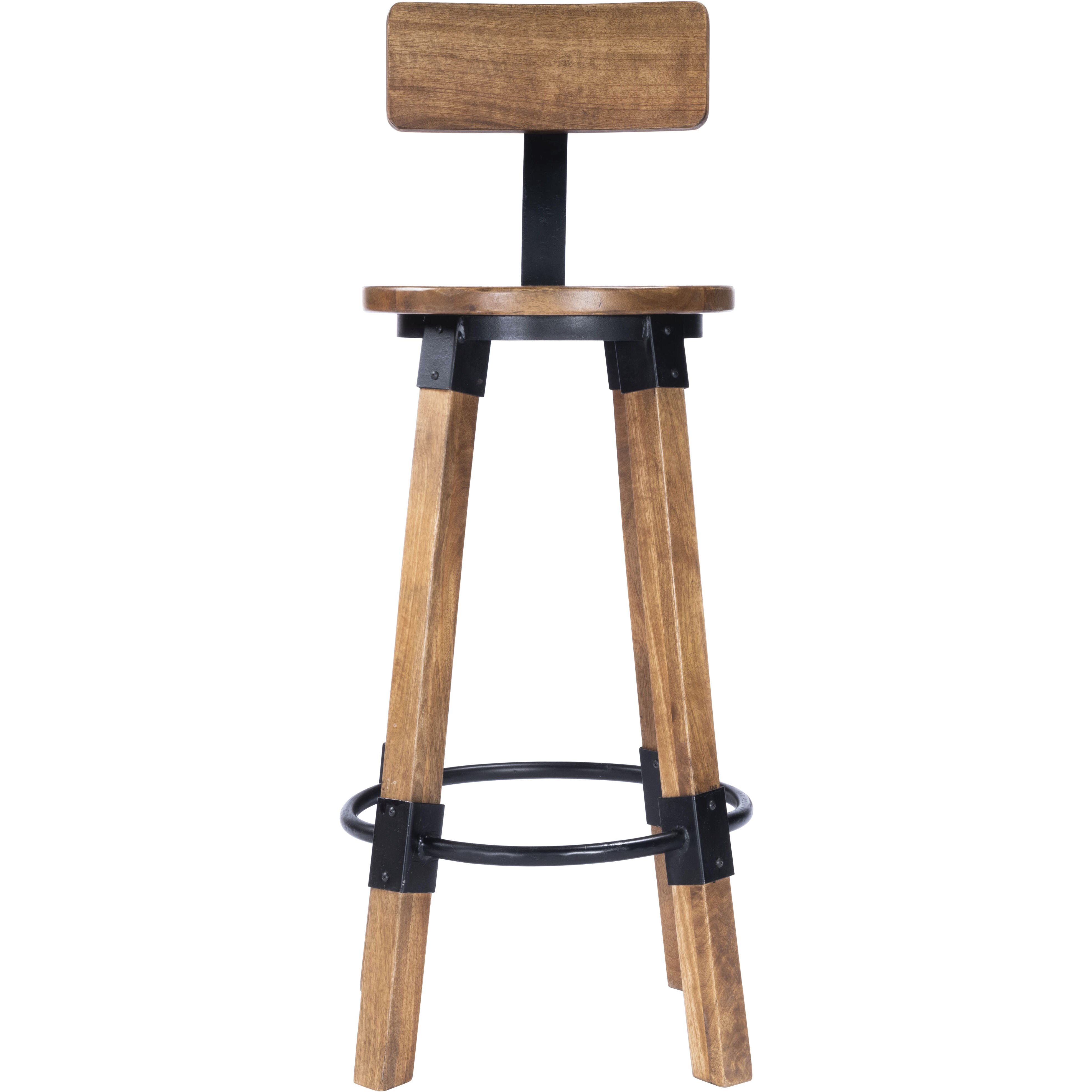 Masterson Wood & Metal Bar Stool