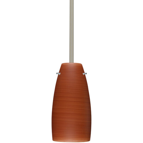 Tao 10 LED Satin Nickel Stem Pendant Ceiling Light
