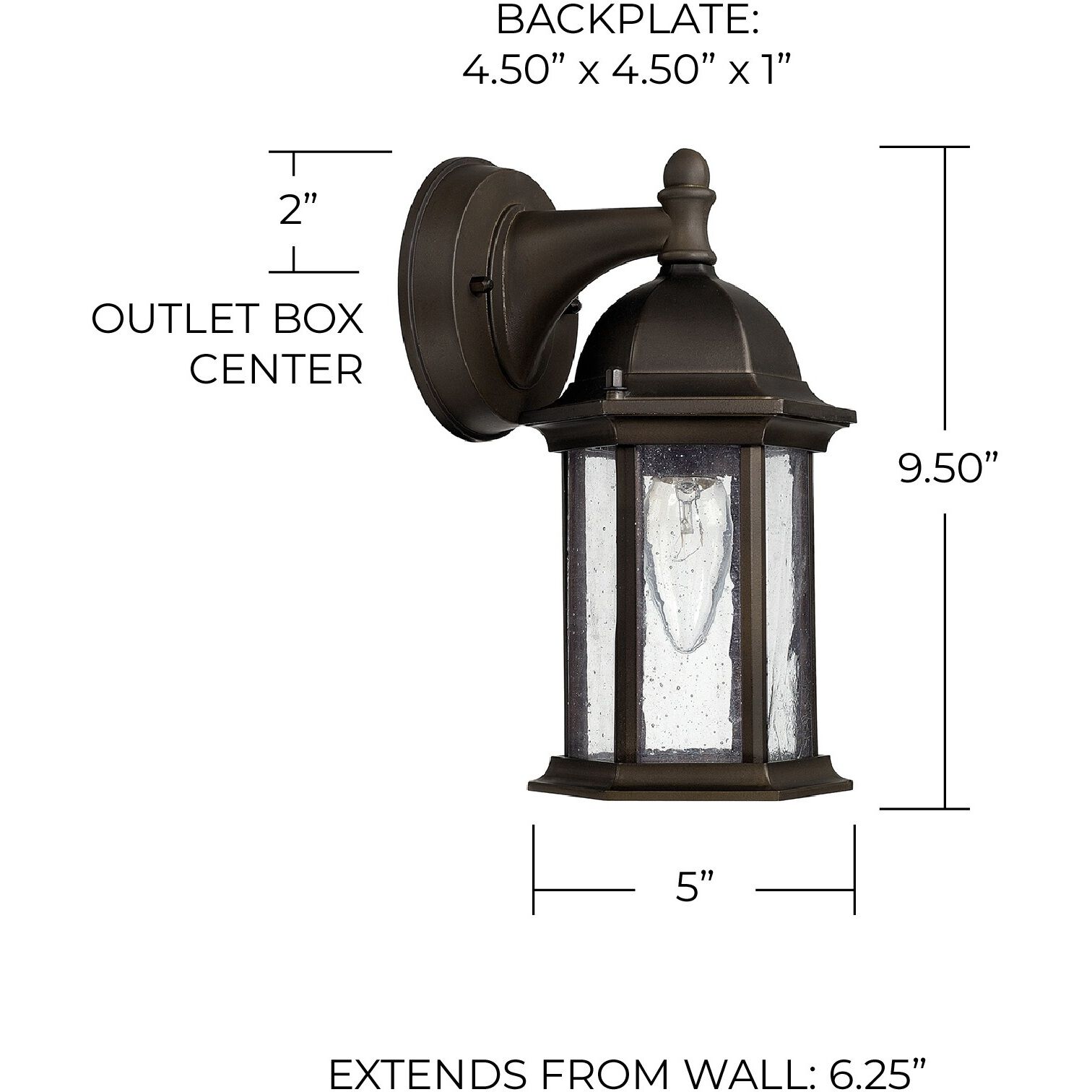 Main Street 1 Light 10 inch Old Bronze Outdoor Wall Lantern