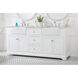 Franklin 72 X 22 X 35 inch White Bathroom Vanity Cabinet