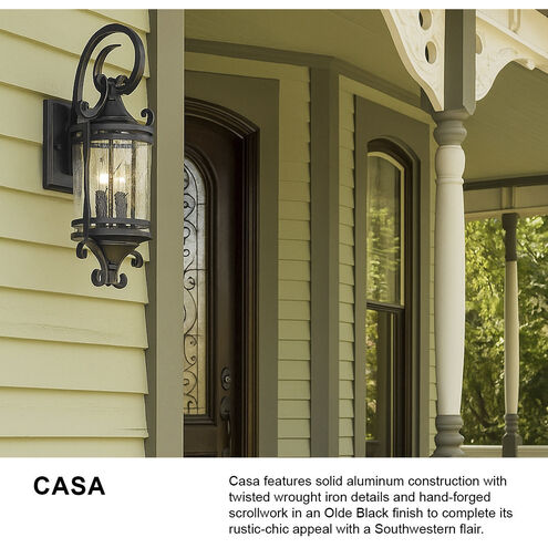 Casa Outdoor Wall Mount Lantern, Medium