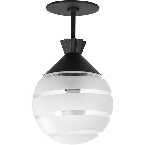 Copacabana 1 Light 7.75 inch Black Semi-Flush Mount Ceiling Light
