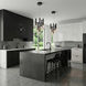 Terra LED 12 inch Black Chandelier Ceiling Light