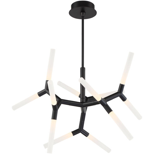 Kryptonite LED 32 inch Black Chandelier Ceiling Light in 32in.