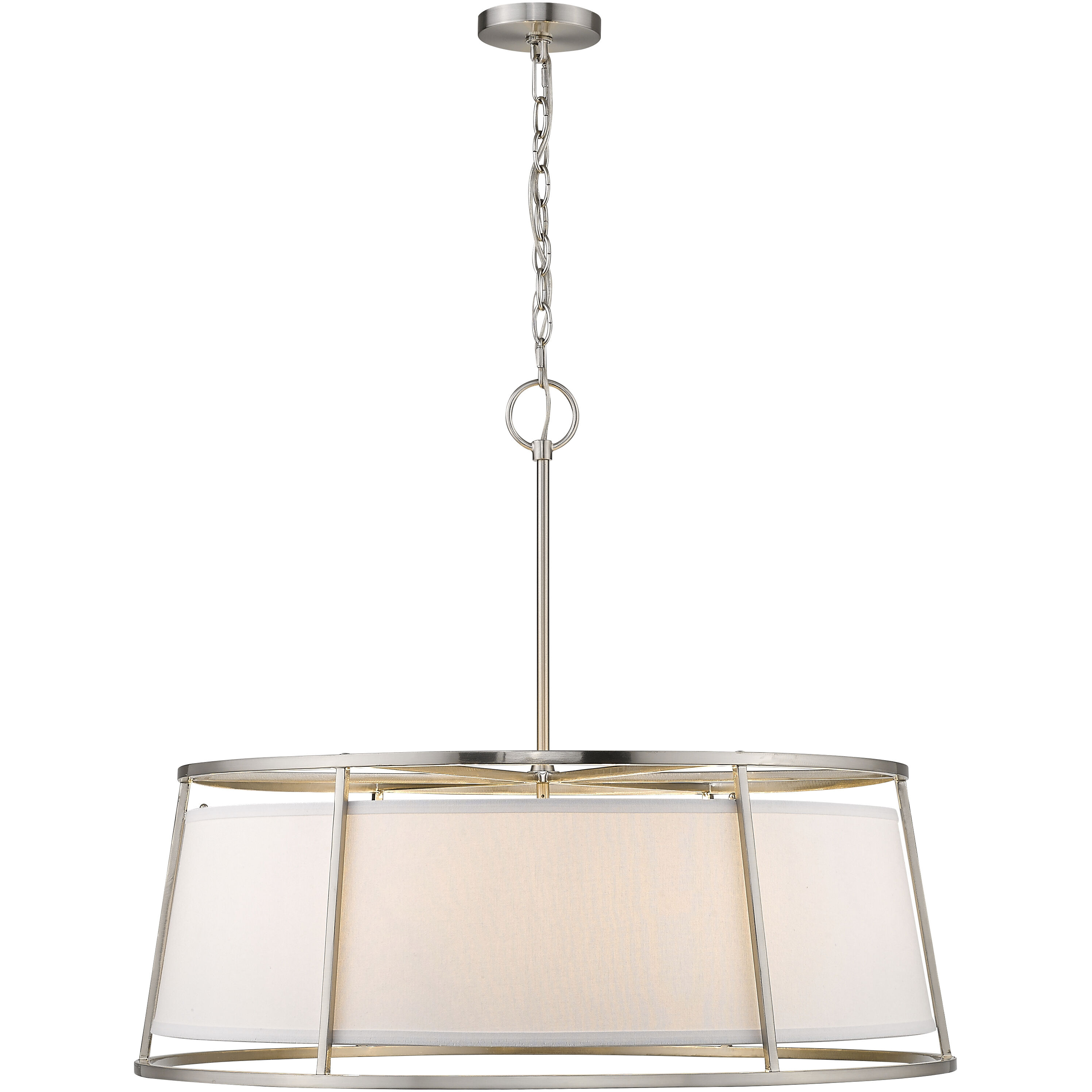 Lenyx 8 Light 32 inch Brushed Nickel Chandelier Ceiling Light