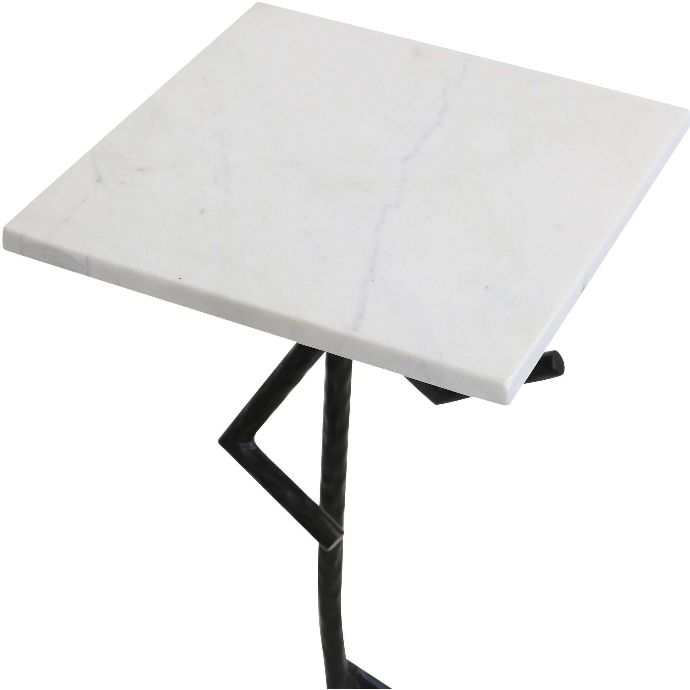 Lineform 24 X 11 inch White and Black Accent Table