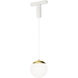 Continuum - Track 1 Light 120 White and Natural Aged Brass Track Light Ceiling Light