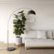 Luna Bella 92 inch 9 watt Weathered Brass and Black Arc Floor Lamp Portable Light