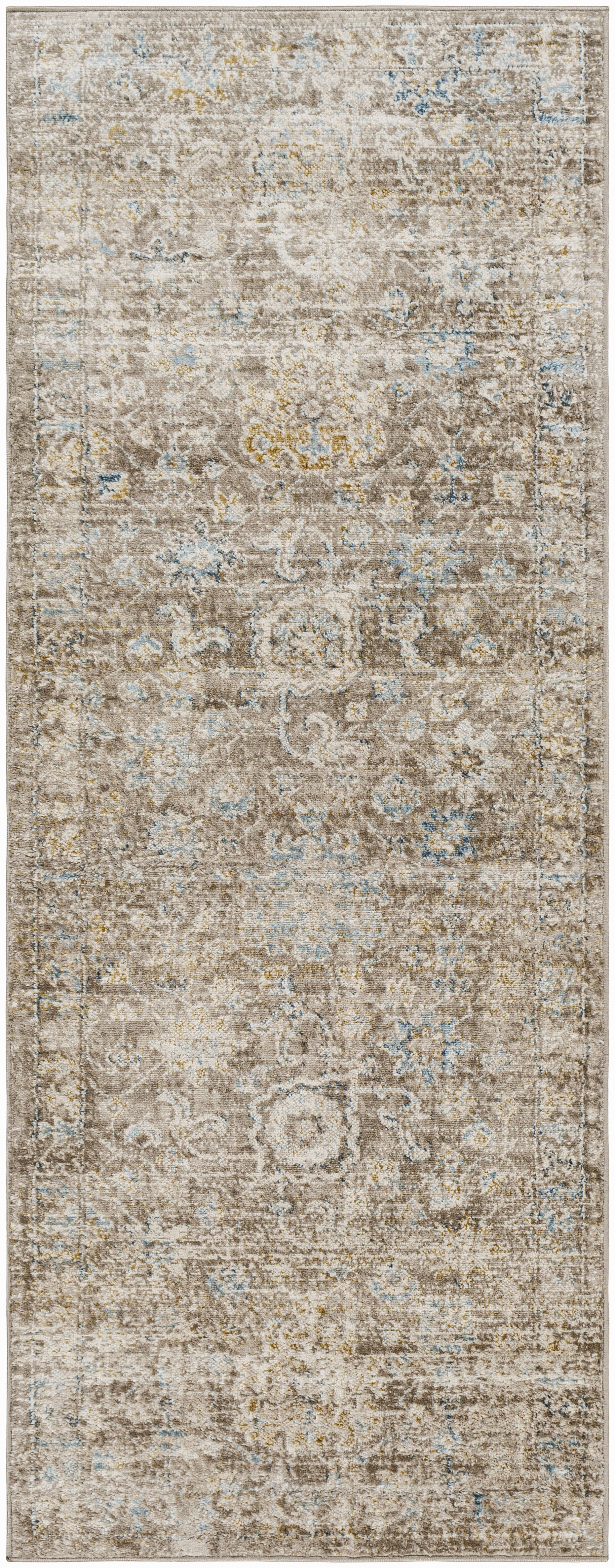 Pertek 87 X 31 inch Gray Rug, Runner