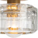 Bijoux 1 Light 7 inch Natural Brass Flush Mount Ceiling Light