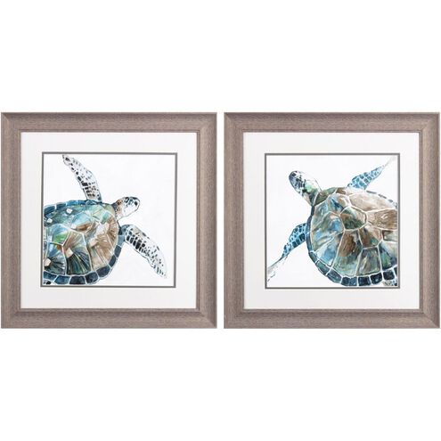Waterside Collection Blue Framed Art