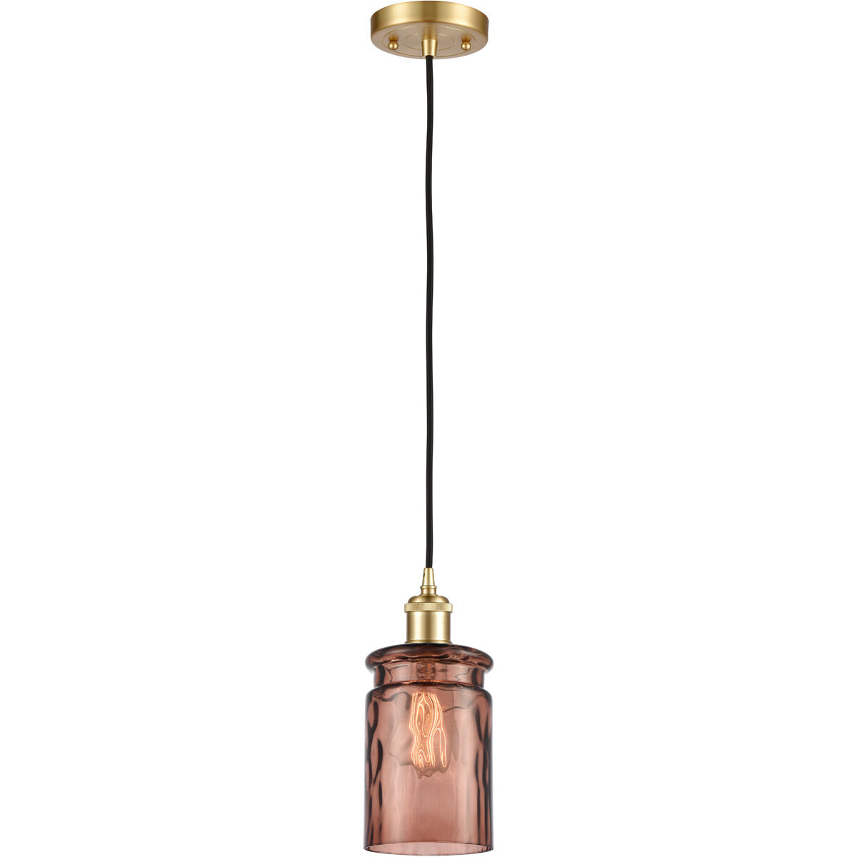 Ballston Candor 1 Light 4.75 inch Satin Gold Mini Pendant Ceiling Light, Ballston