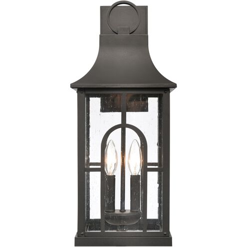 Triumph 2 Light 21 inch Textured Black Outdoor Wall Sconce