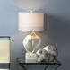 Intertwined 30.5 inch 150.00 watt White Polyresin Table Lamp Portable Light