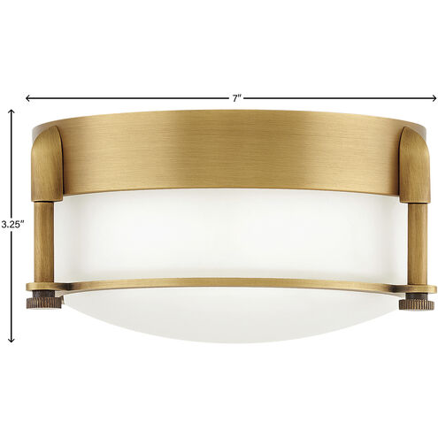Colbin LED 7 inch Heritage Brass Indoor Flush Mount Ceiling Light