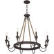 Sienna 8 Light 34 inch Artisan Rust Chandelier Ceiling Light