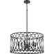 Arelyn 6 Light 23 inch Matte Black Indoor Pendant Ceiling Light