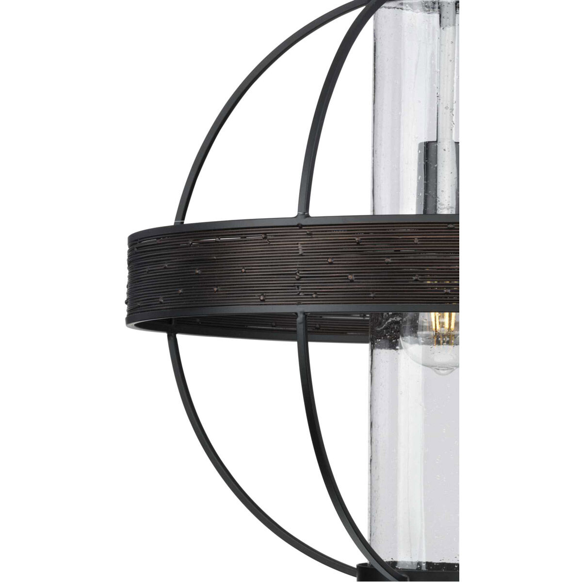 Terrace 1 Light 18 inch Matte Black Outdoor Hanging Light