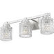 Jacqueline 3 Light 22.75 inch Brushed Nickel Bathroom Vanity Wall Light
