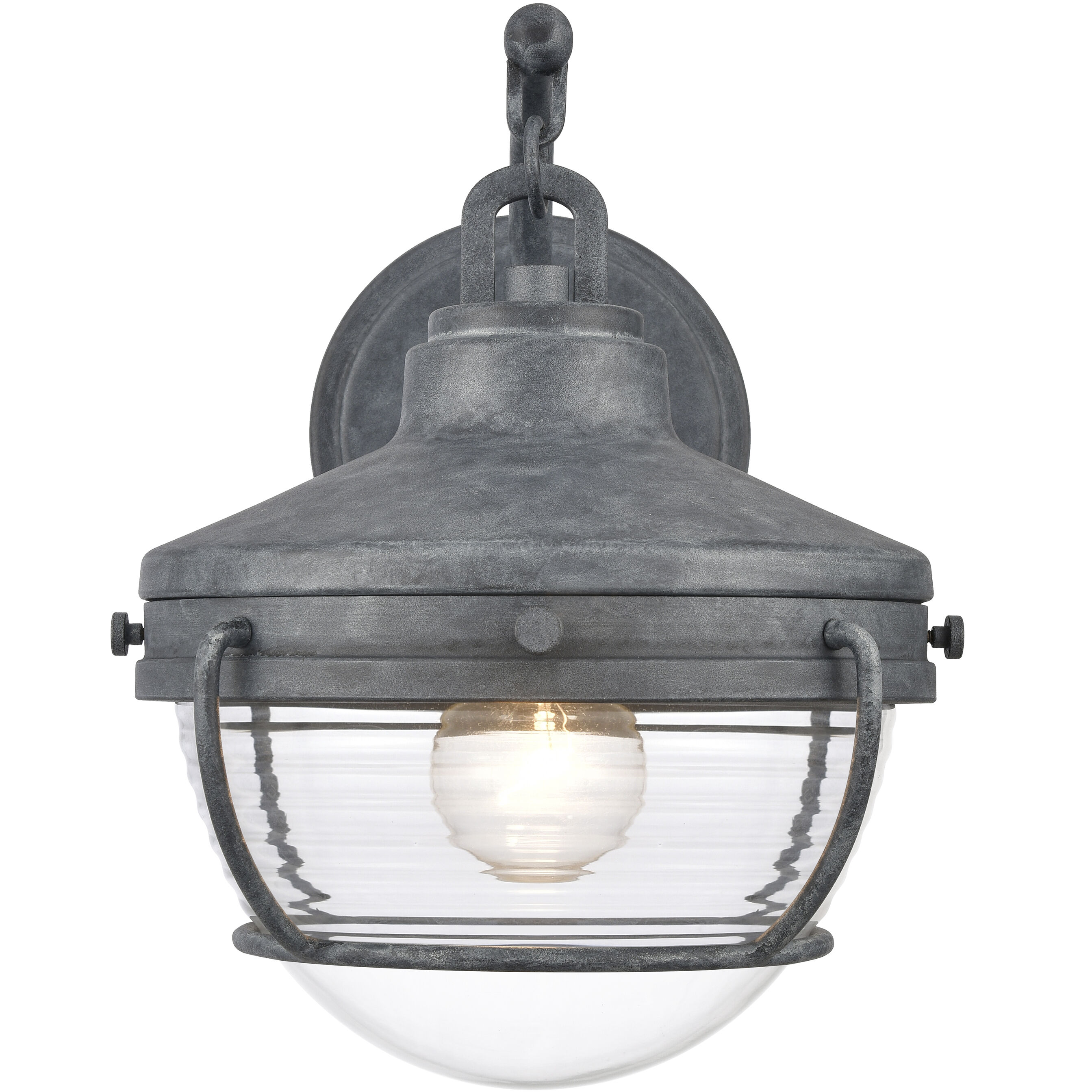 Eastport 1 Light 12 inch Aged Zinc Outdoor Wall Sconce